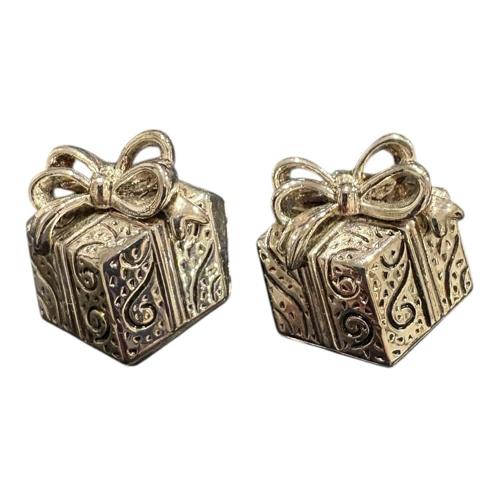 Best (signed) a Mid Century Designer Christmas Present Earrings JB7